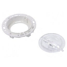 Lentilă LED Rotundă Transparentă PMMA Albă | Electronic-mag.ro | Componente Electronice