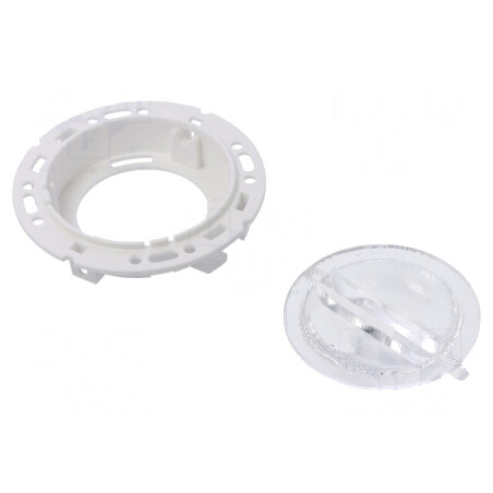 Lentilă LED Rotundă Transparentă PMMA Albă | Electronic-mag.ro | Componente Electronice