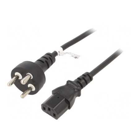Cablu Alimentare IEC C13 PVC 2m Negru 10A 250V | Electronic-mag.ro | Componente Electronice