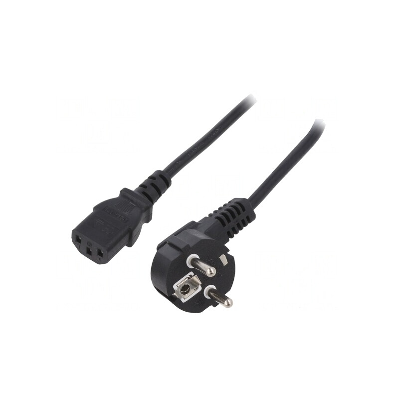 Cablu Alimentare 3x1mm2 Ştecăr în Unghi la IEC C13 | Electronic-mag.ro | Componente Electronice
