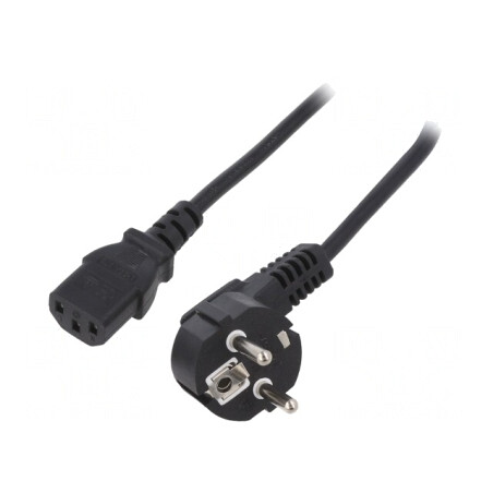 Cablu Alimentare 3x1mm2 Ştecăr în Unghi la IEC C13 | Electronic-mag.ro | Componente Electronice
