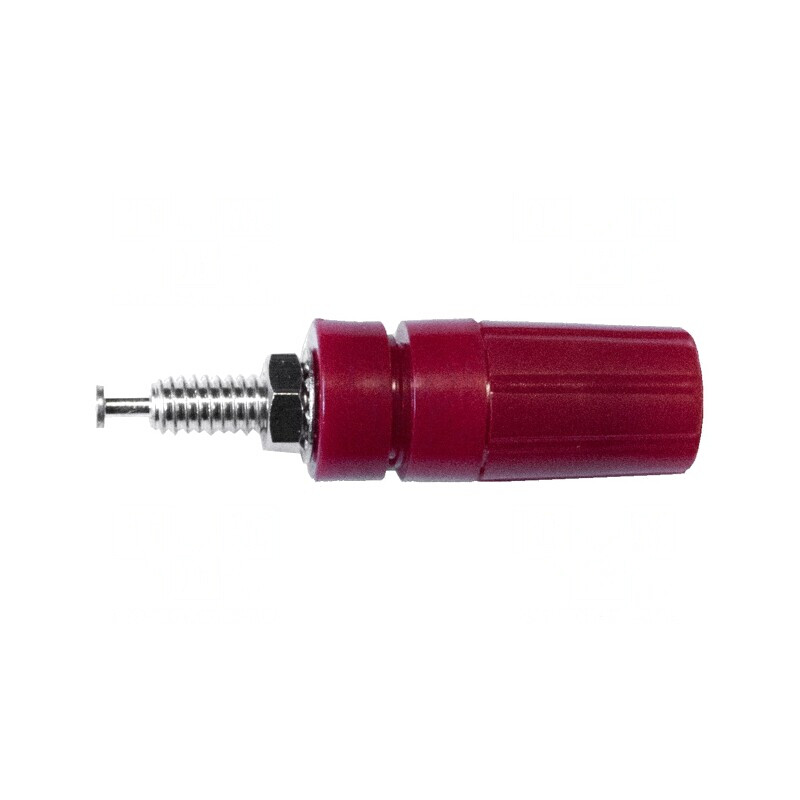 Soclu Banană 4mm 15A Roșu pentru Panou | Electronic-mag.ro | Componente Electronice
