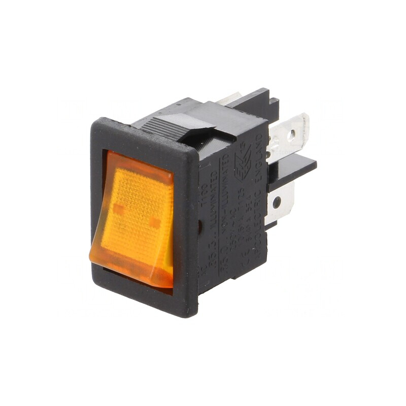 Comutator Basculant ON-OFF 10A/250VAC cu Lumină Neon Galbenă | Electronic-mag.ro | Componente Electronice Comutator Basculant ON-OFF 10A/250VAC cu Lumină Neon Galbenă | Electronic-mag.ro | Componente Electronice
