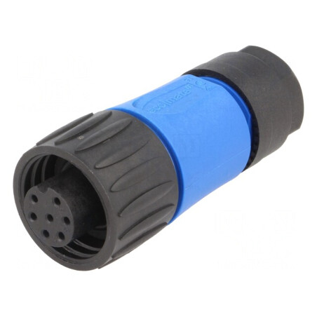 Conector circular mamă 7 pini fără contacte pe cablu | Electronic-mag.ro | Componente Electronice