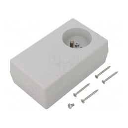 Carcasă pentru alimentator polistiren gri 71x120x45 mm | Electronic-mag.ro | Componente Electronice