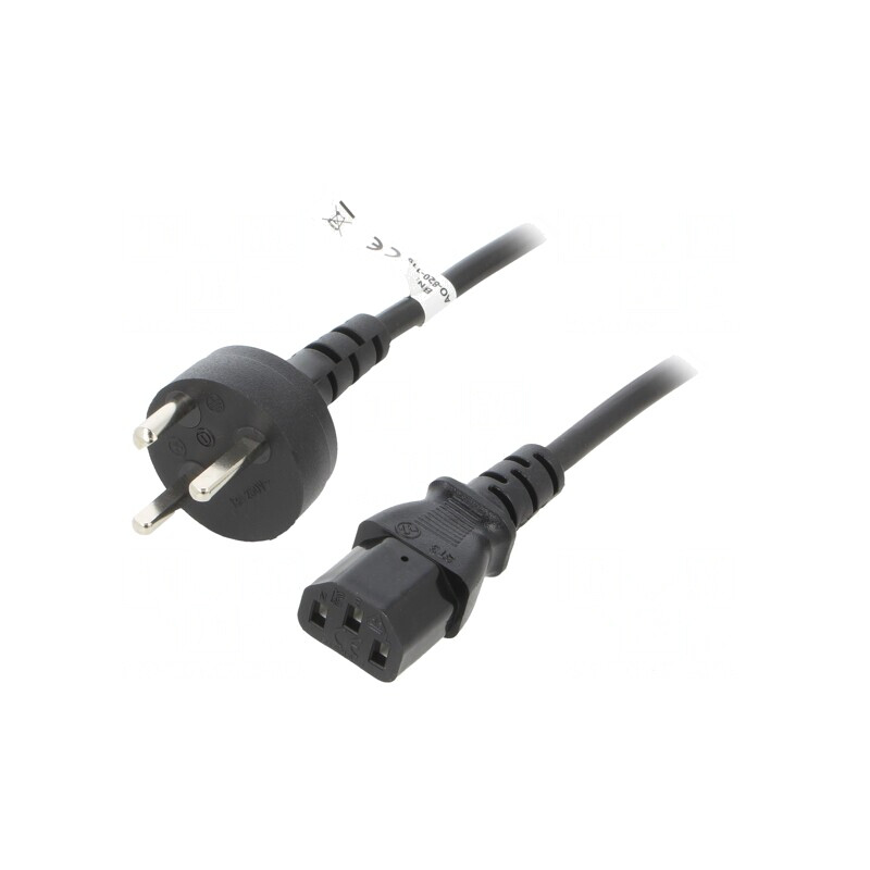 Cablu Alimentare IEC C13 2m Negru 10A 250V | Electronic-mag.ro | Componente Electronice