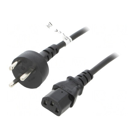 Cablu Alimentare IEC C13 2m Negru 10A 250V | Electronic-mag.ro | Componente Electronice