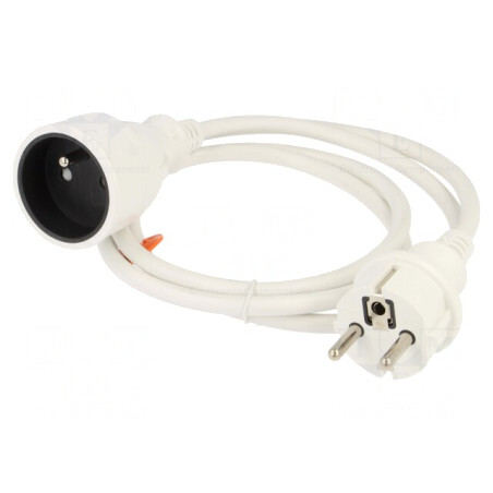 Prelungitor Electric Alb 1,5m 16A | Electronic-mag.ro | Componente Electronice