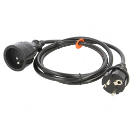 Prelungitor Negru 1,5m 16A 3x1,5mm2 | Electronic-mag.ro | Componente Electronice