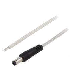 Cablu Alimentare DC 5m 2x0,5mm2 Mufă Dreaptă Transparentă | Electronic-mag.ro | Componente Electronice