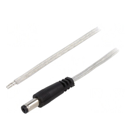 Cablu Alimentare DC 5m 2x0,5mm2 Mufă Dreaptă Transparentă | Electronic-mag.ro | Componente Electronice
