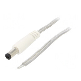 Cablu Alimentare 2x0,5mm2 cu Mufă DC 5.5/2.5 Transparent 5m | Electronic-mag.ro | Componente Electronice