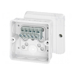 Cutie de conexiuni IP55 88x88x50mm Albă | Electronic-mag.ro | Componente Electronice