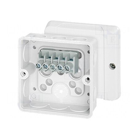 Cutie de conexiuni IP55 88x88x50mm Albă | Electronic-mag.ro | Componente Electronice