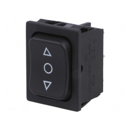 Comutator Bascule DP3T 6A/250VAC Negru | Electronic-mag.ro | Componente Electronice