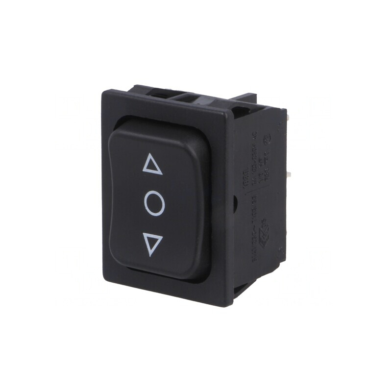 Comutator Bascule DP3T 6A/250VAC Negru | Electronic-mag.ro | Componente Electronice