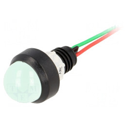 Lampă LED control verde 24V Ø13mm IP40 | Electronic-mag.ro | Componente Electronice