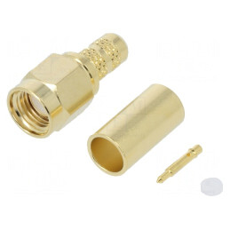 Mufă SMA Tată Drept 50Ω PTFE Aurit | Electronic-mag.ro | Componente Electronice