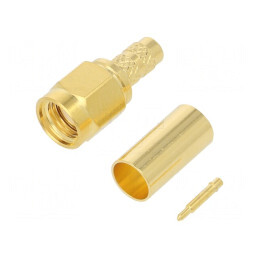 Mufă SMA Dreaptă 50Ω PTFE Aurit | Electronic-mag.ro | Componente Electronice