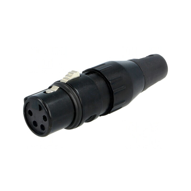Mufă XLR Mamă 4 Pin pentru Cablu 50V 10A | Electronic-mag.ro | Componente Electronice