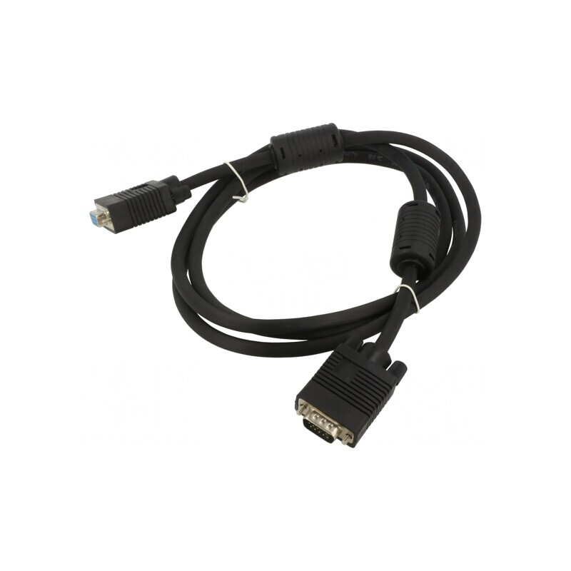 Cablu D-Sub 15 pini HD 1,8m Negru | Electronic-mag.ro | Componente Electronice