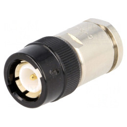 Conector: C; mufă; tată; argintat; Izolaţie: PTFE; 50Ω; pe cablu