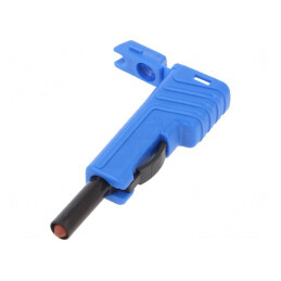 Mufă Banană 4mm 30A 60VDC Albastră Izolată Nichelată | Electronic-mag.ro | Componente Electronice