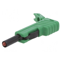 Mufă banană verde 4mm 30A 60VDC cu izolaţie nichelată | Electronic-mag.ro | Componente Electronice