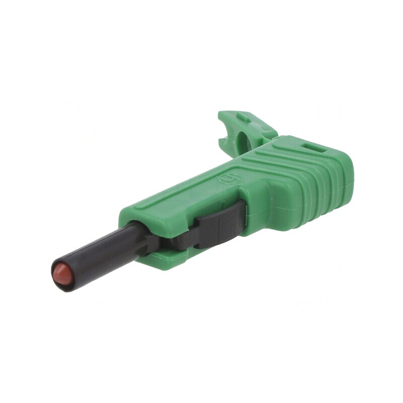 Mufă banană verde 4mm 30A 60VDC cu izolaţie nichelată | Electronic-mag.ro | Componente Electronice