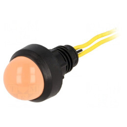 Lampă LED Control Portocalie 230VAC Ø13mm IP40 | Electronic-mag.ro | Componente Electronice
