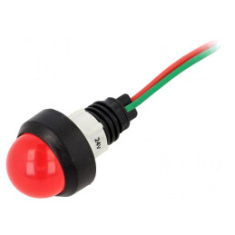 Lampă LED Control Roșie 24V Ø13mm IP40 | Electronic-mag.ro | Componente Electronice