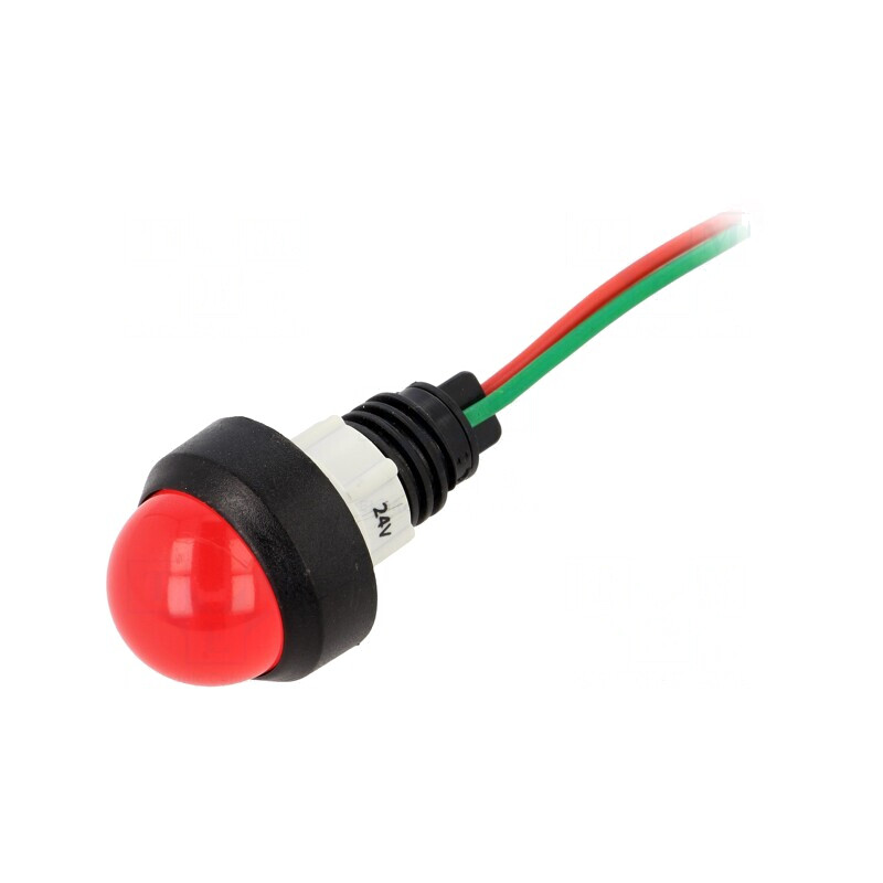 Lampă LED Control Roșie 24V Ø13mm IP40 | Electronic-mag.ro | Componente Electronice