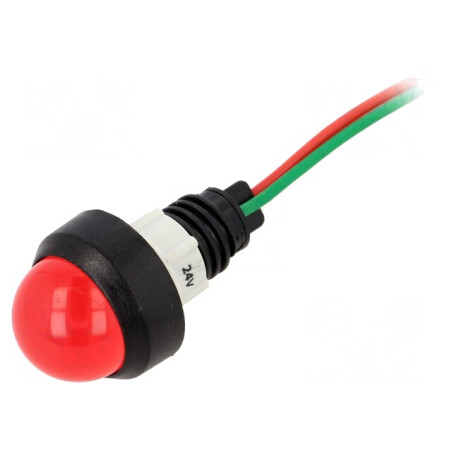 Lampă LED Control Roșie 24V Ø13mm IP40 | Electronic-mag.ro | Componente Electronice