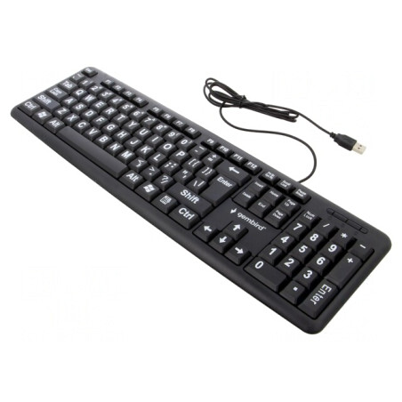 Tastatură USB Neagră cu Fir 1,5m US Layout | Electronic-mag.ro | Componente Electronice