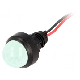 Lampa LED de Control Verde 220VDC Ø13mm IP40 | Electronic-mag.ro | Componente Electronice