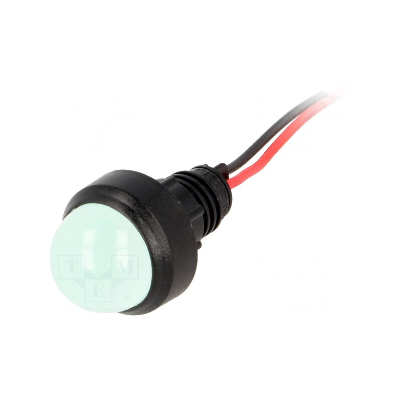 Lampa LED de Control Verde 220VDC Ø13mm IP40 | Electronic-mag.ro | Componente Electronice