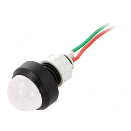 Lampă de control LED albă 24V Ø13mm IP40 | Electronic-mag.ro | Componente Electronice