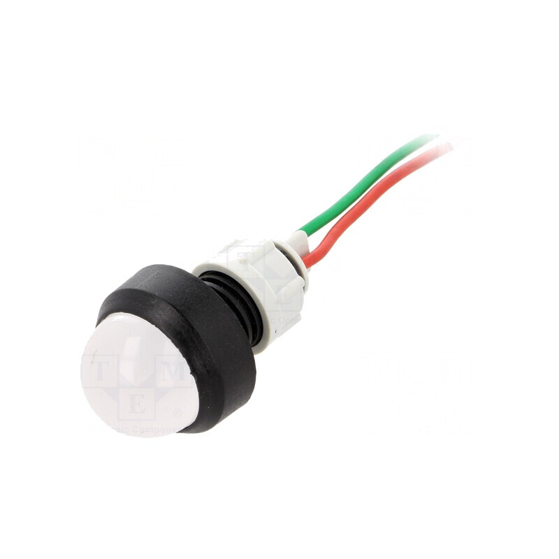 Lampă de control LED albă 24V Ø13mm IP40 | Electronic-mag.ro | Componente Electronice