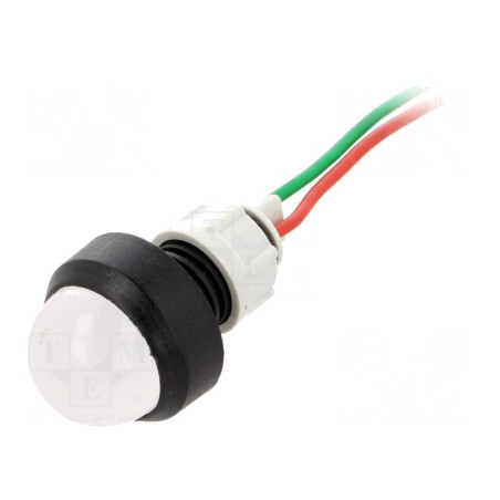 Lampă de control LED albă 24V Ø13mm IP40 | Electronic-mag.ro | Componente Electronice