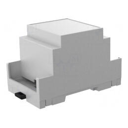 Carcasă pentru șină DIN 90x53x53mm PPO Gri | Electronic-mag.ro | Componente Electronice