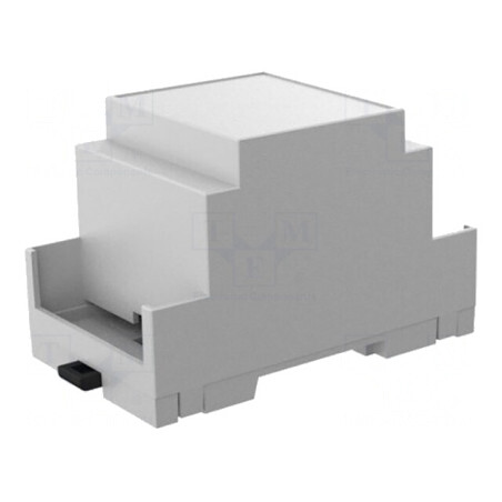 Carcasă pentru șină DIN 90x53x53mm PPO Gri | Electronic-mag.ro | Componente Electronice