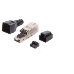 Mufă RJ45 Cat 6a Ecranată 8p8c Tată | Electronic-mag.ro | Componente Electronice