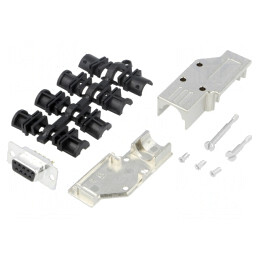 Conector D-Sub 9-Pin Mamă Unghi Drept pentru Lipire pe Cablu | Electronic-mag.ro | Componente Electronice