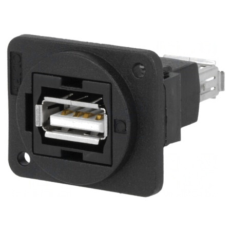 Adaptor USB A dublu soclu USB 2.0 plastic | Electronic-mag.ro | Componente Electronice