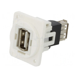 Adaptor USB A dublu soclu USB 2.0 plastic | Electronic-mag.ro | Componente Electronice