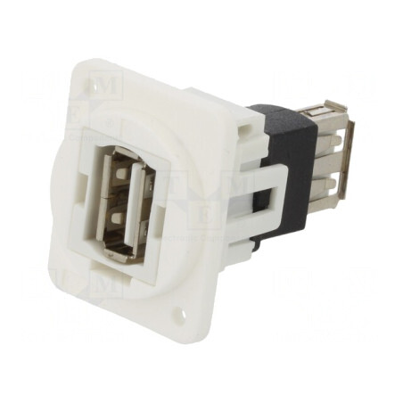 Adaptor USB A dublu soclu USB 2.0 plastic | Electronic-mag.ro | Componente Electronice