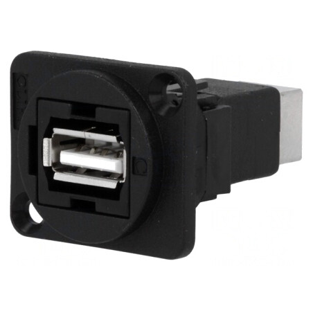 Adaptor USB A la USB B 2.0 Plastic 19x24mm | Electronic-mag.ro | Componente Electronice