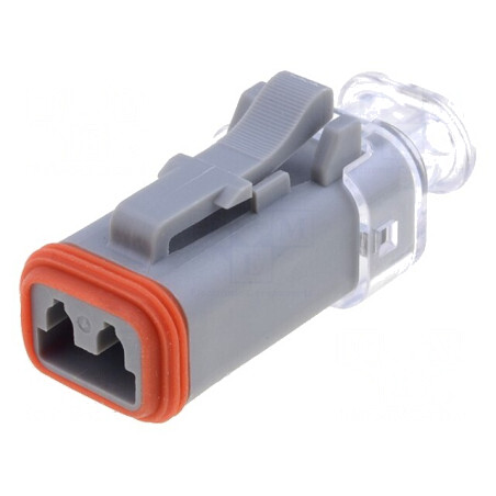 Conector cablu-cablu AT mama 2 pini gri IP67 | Electronic-mag.ro | Componente Electronice