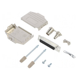 Conector D-Sub 25-Pini Mamă Lipire pe Cablu Gold Flash | Electronic-mag.ro | Componente Electronice