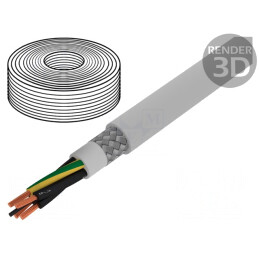 Cablu Electric Rotund Cupru PVC Gri 4G1,5mm2